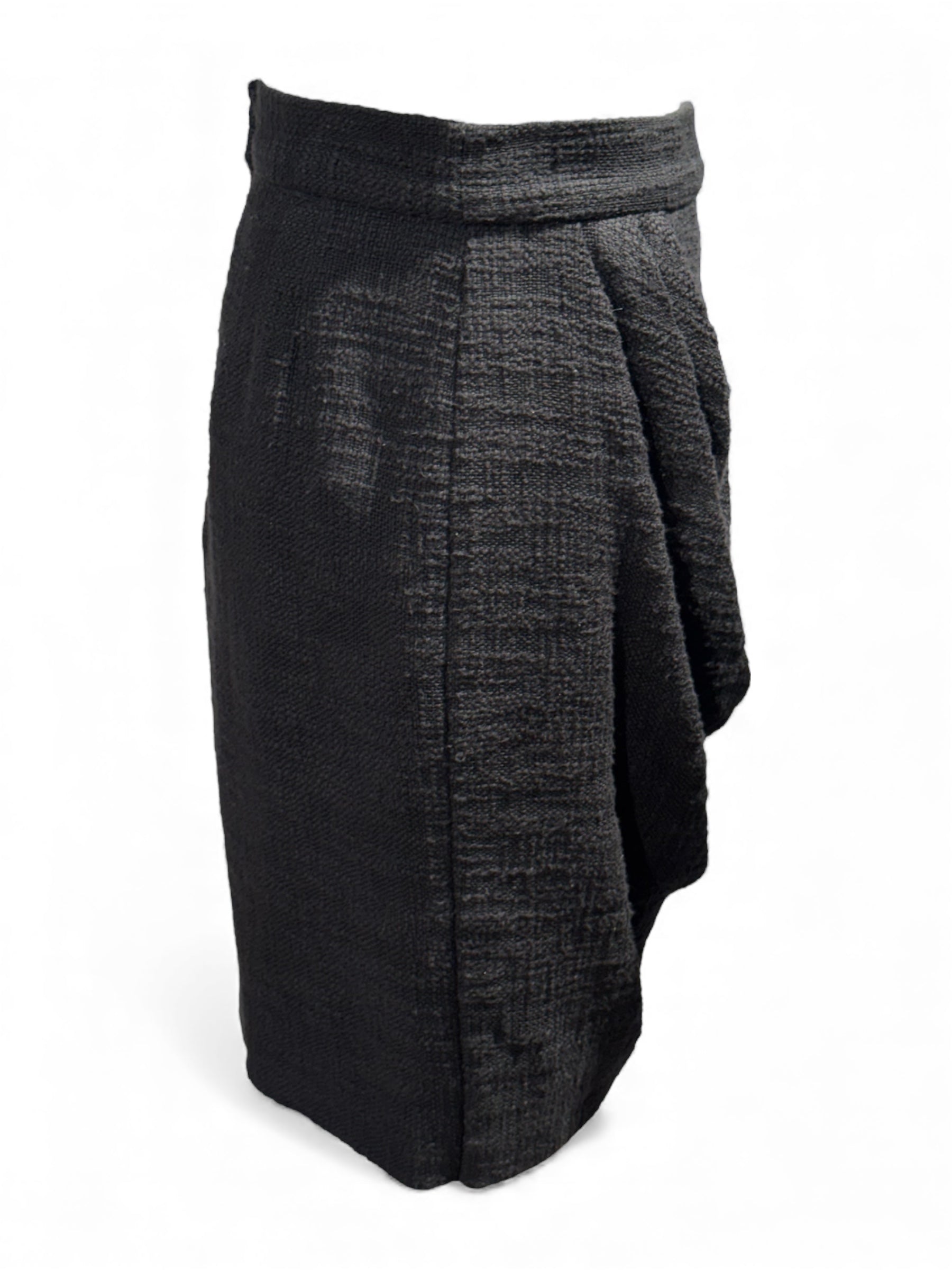 Chanel - Jupe en tweed noir T40