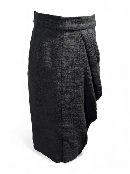 Chanel - Jupe en tweed noir T40