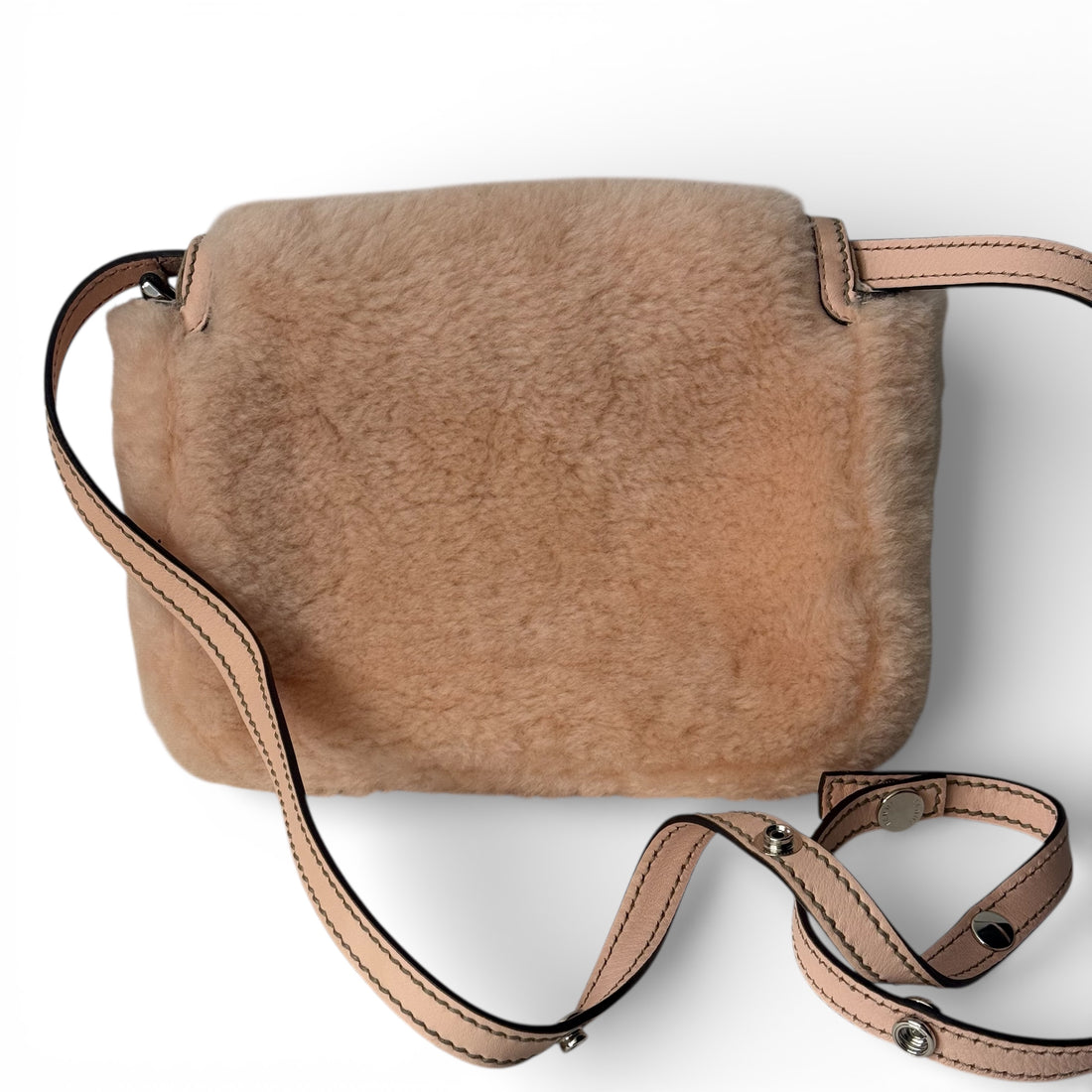 Fendi - Sac bandoulière rose fourrure