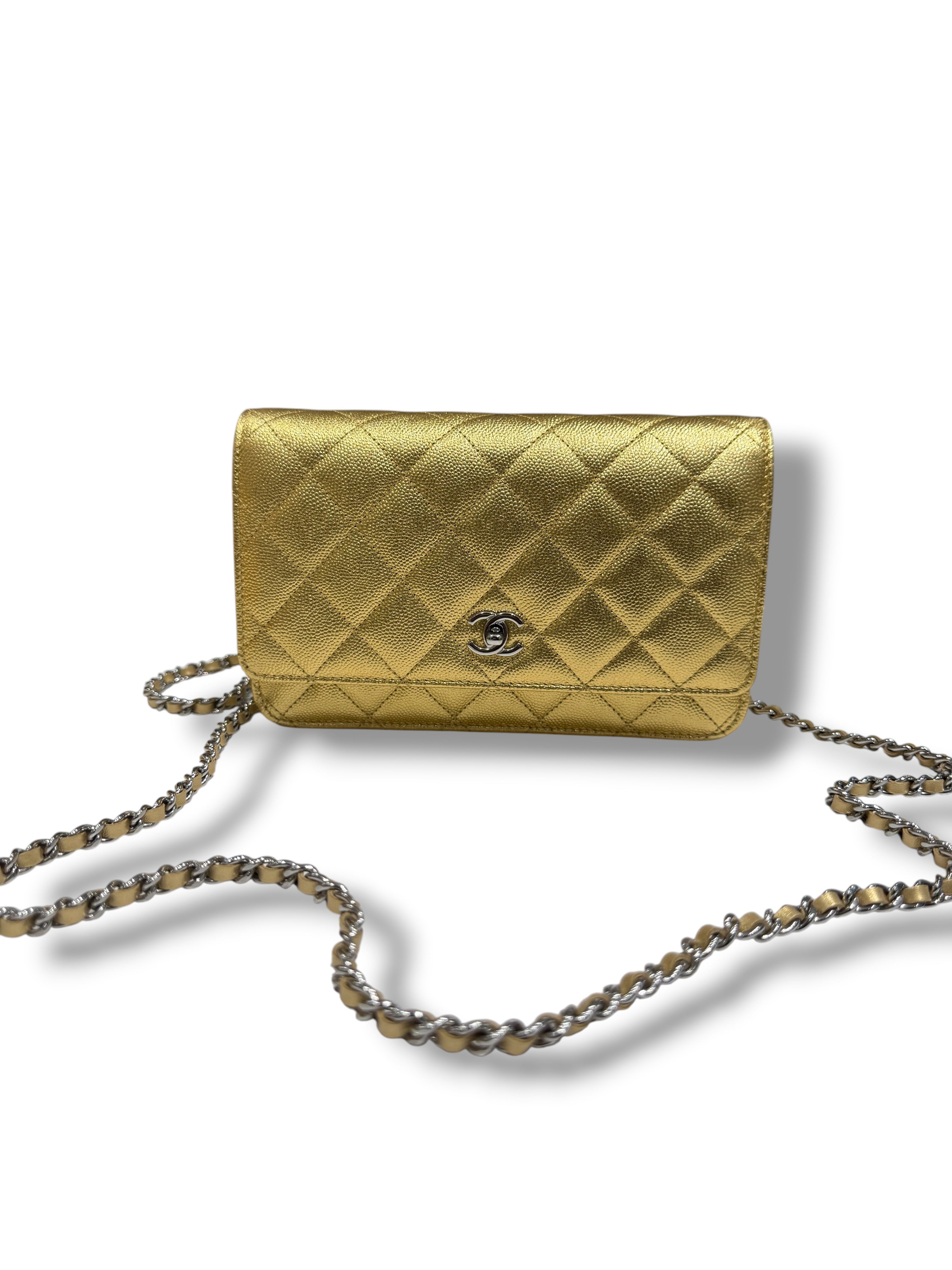 Chanel - Borsa Wallet on Chain, edizione limitata dorata (WOC)