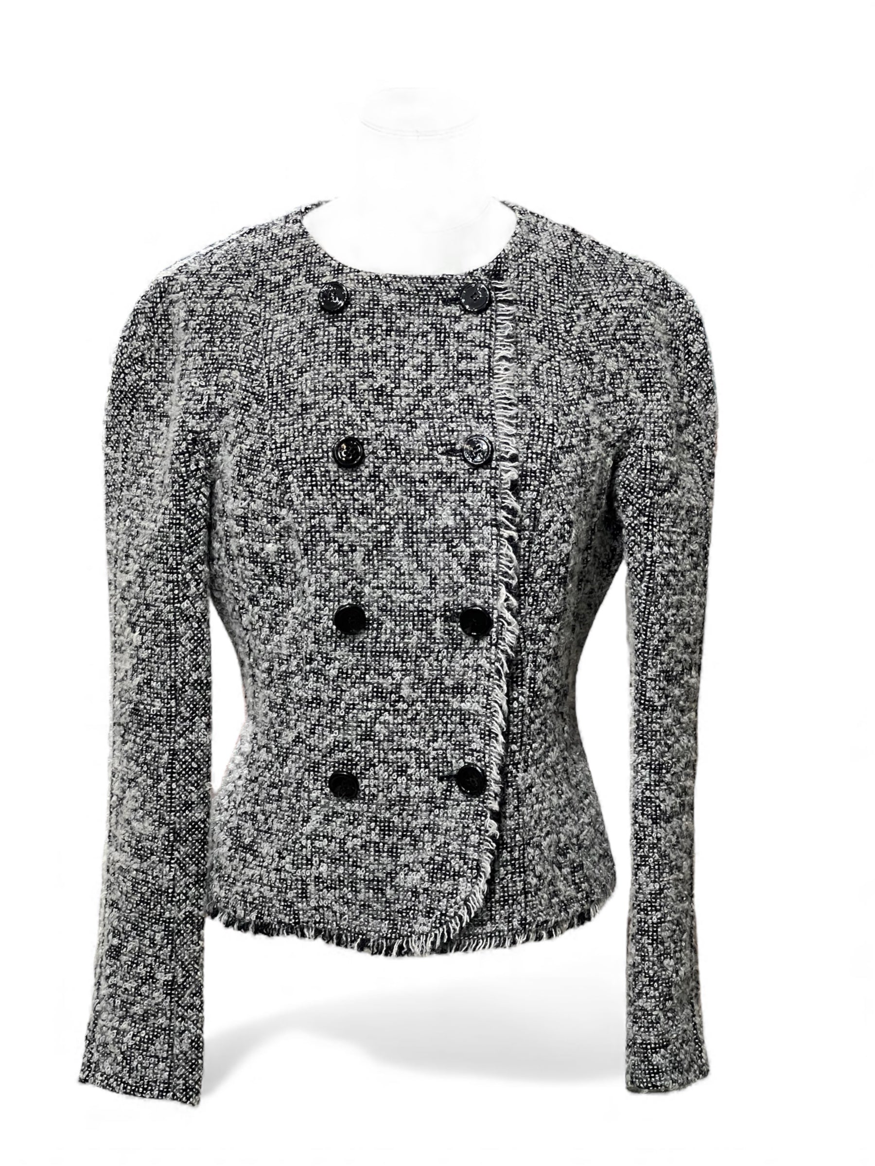 Dior - Veste en tweed grise T36