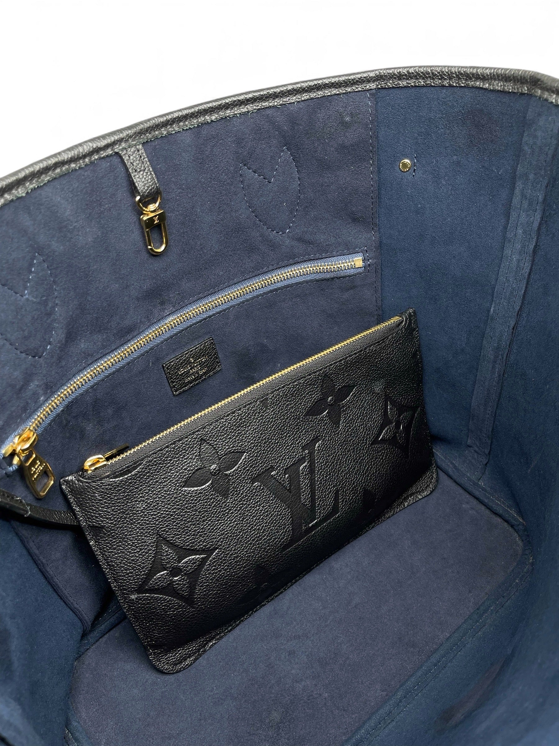 Louis Vuitton - Tasche Neverfull MM Prägung schwarz
