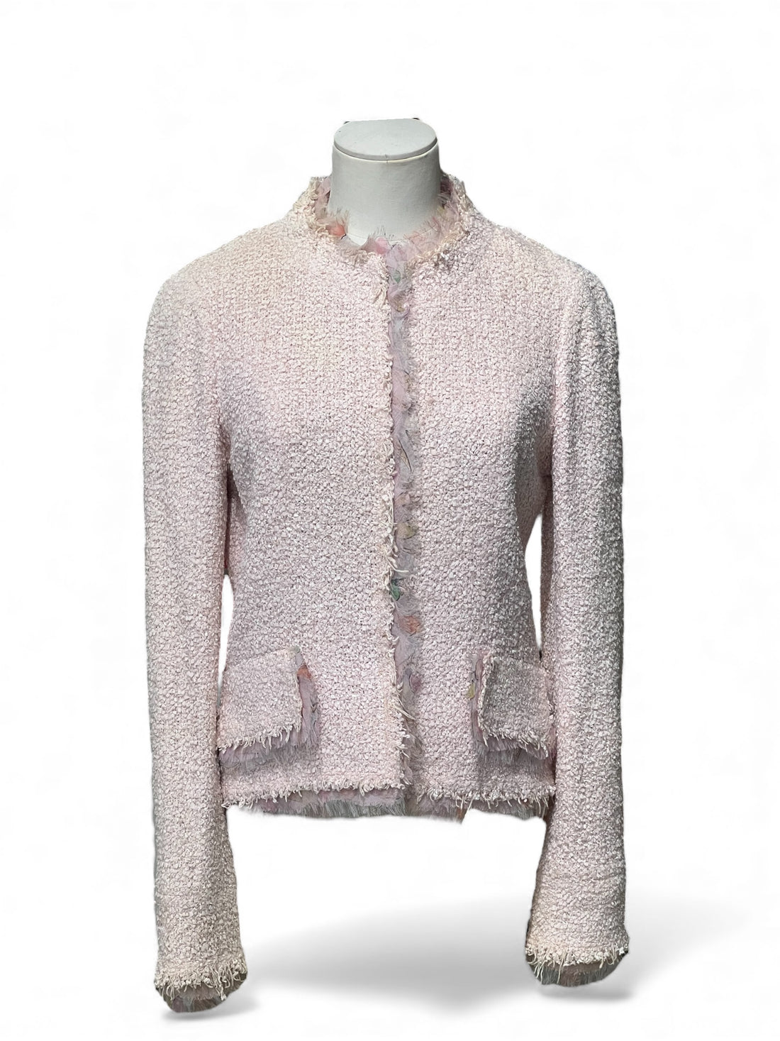 Chanel - Pink tweed jacket T38
