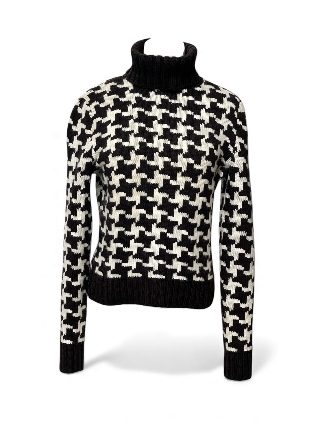 Céline - Pull, Col roulé en cachemire marron T40