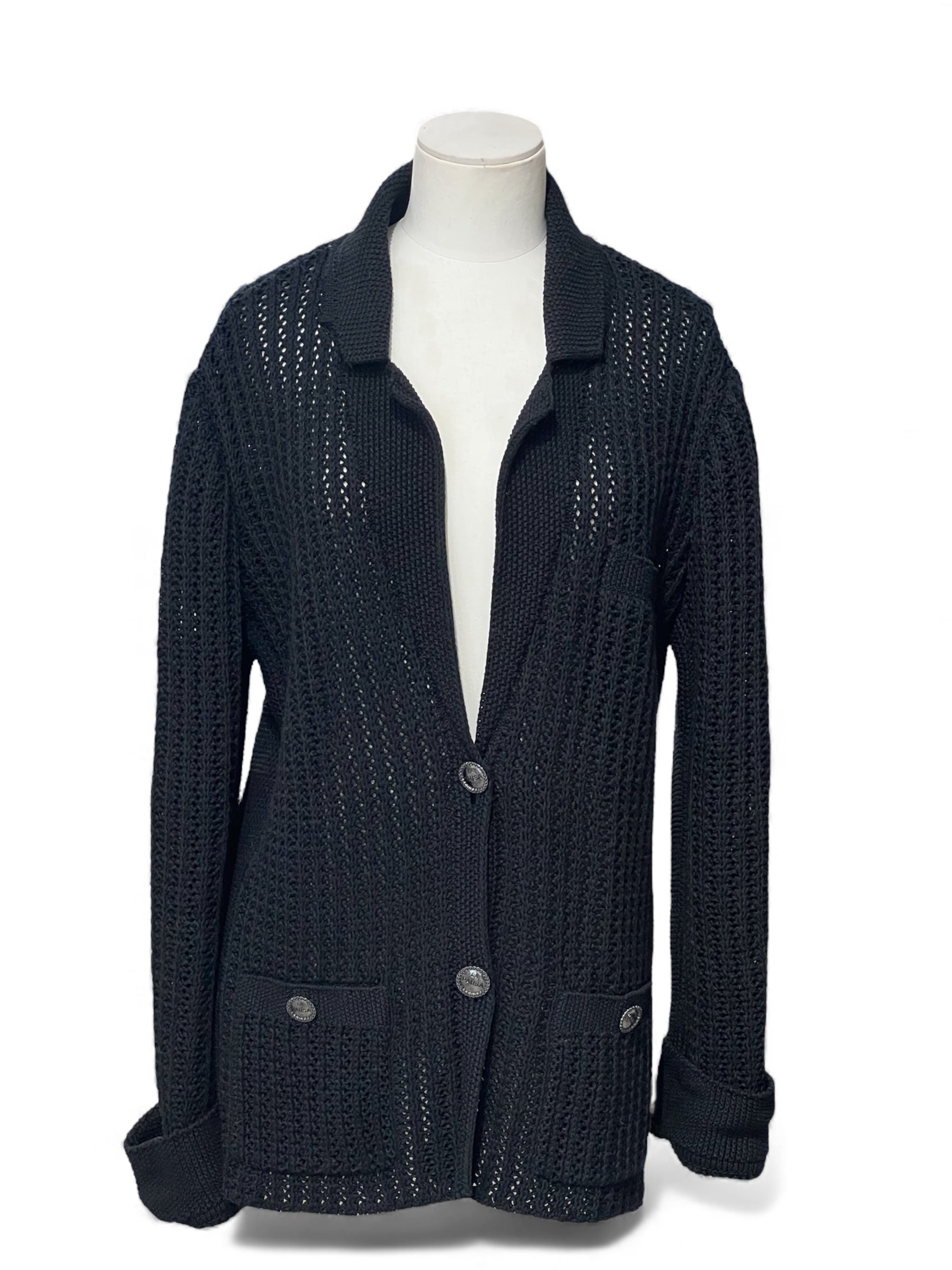 Chanel - Schwarze Strickjacke La Pausa T40