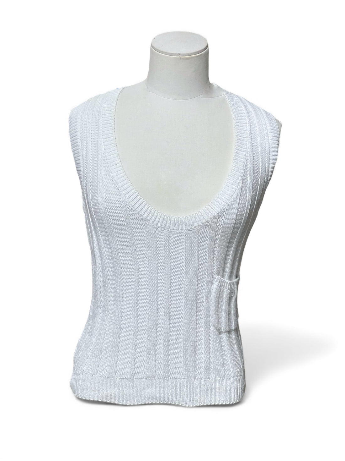 Chanel - Weißes Trägershirt Größe 34