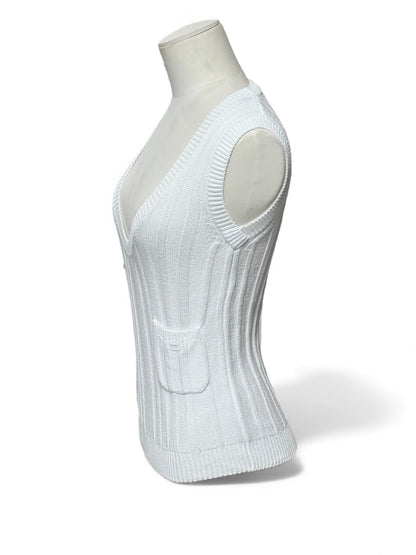 Chanel - Débardeur blanc T34