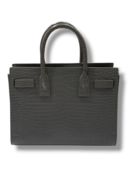 Saint Laurent - Sac de jour en cuir embossé crocodile - Baby