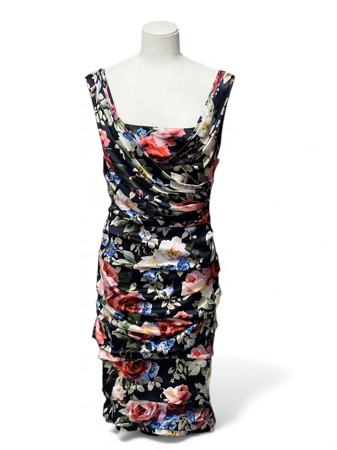 Dolce & Gabbana -  Robe en soie avec fleurs T40