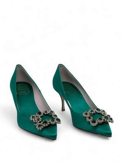 Roger Vivier - Escarpins vert émeraude T38,5