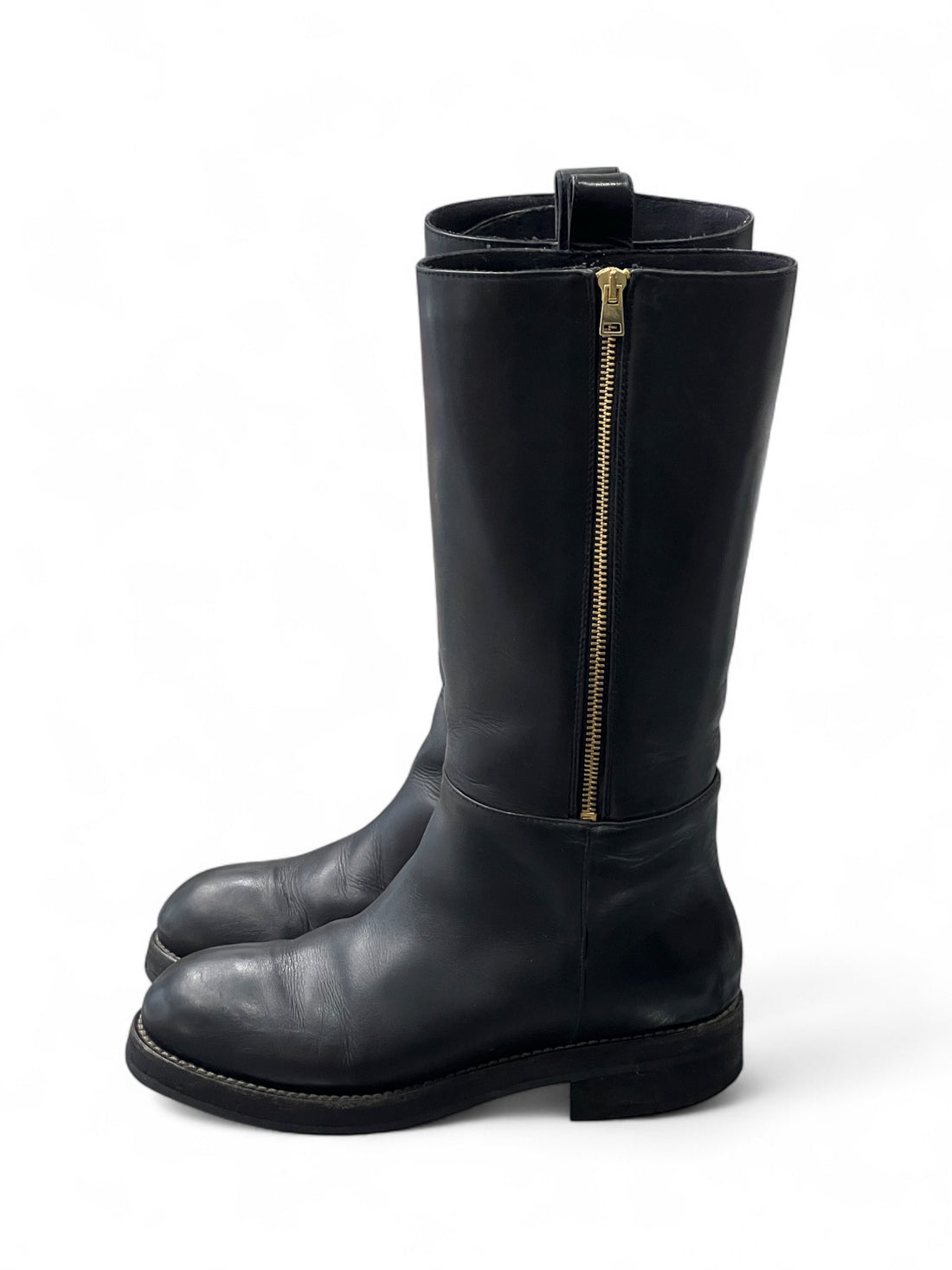 Marni -  Bottes motardes avec zip T38,5/39