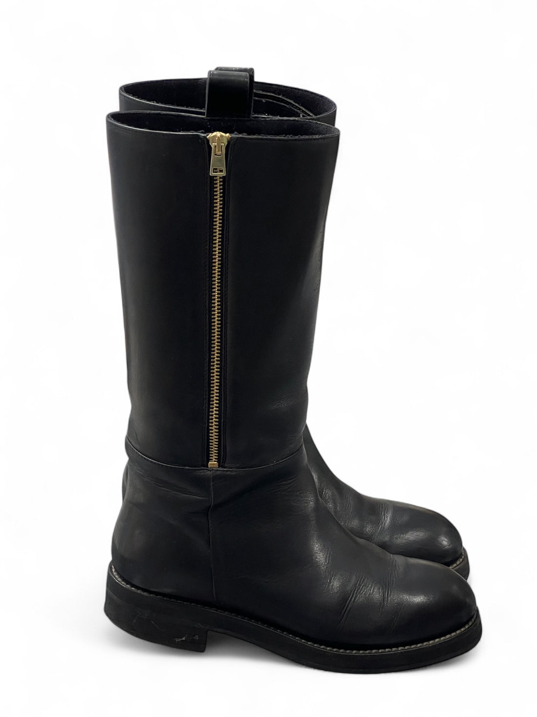 Marni -  Bottes motardes avec zip T38,5/39