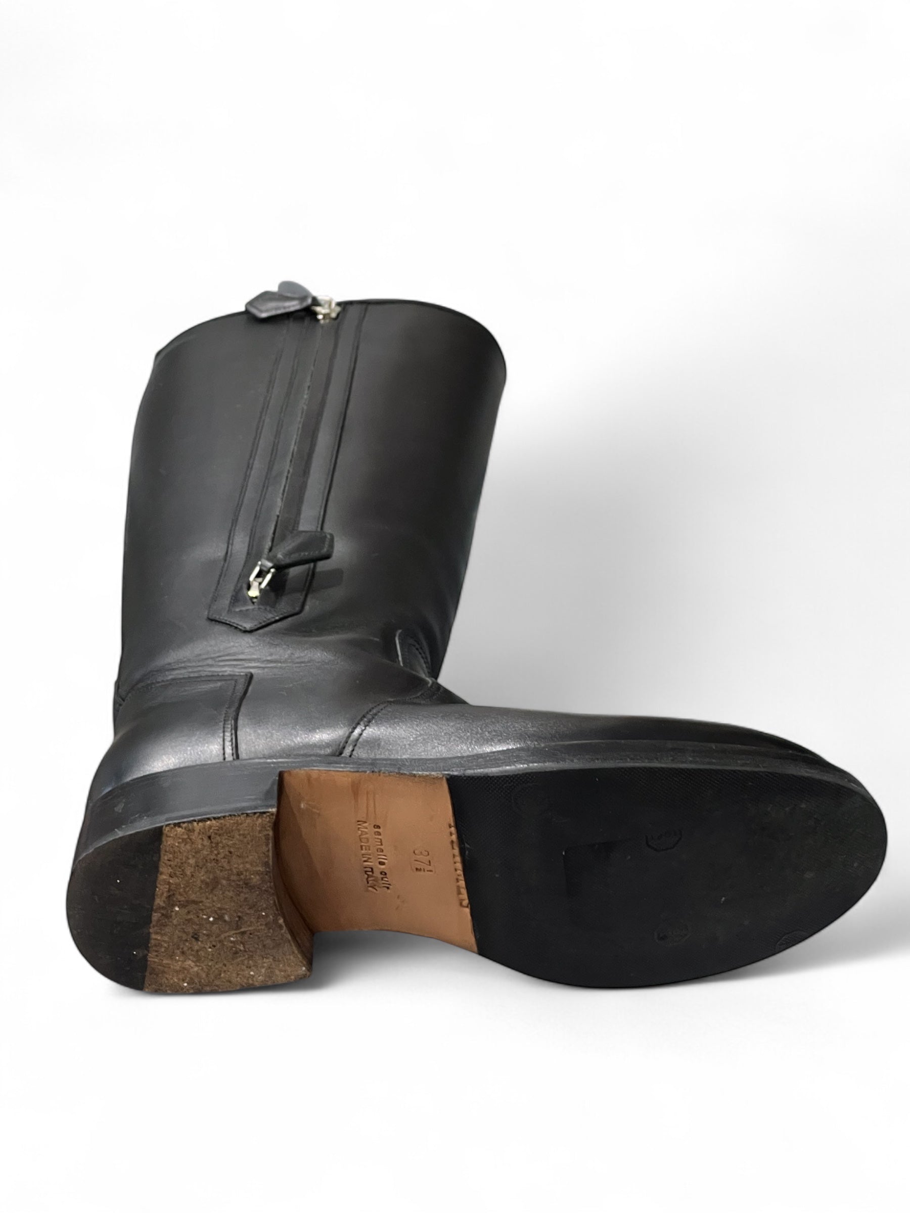 Hermès - Leather riding boots size 37.5