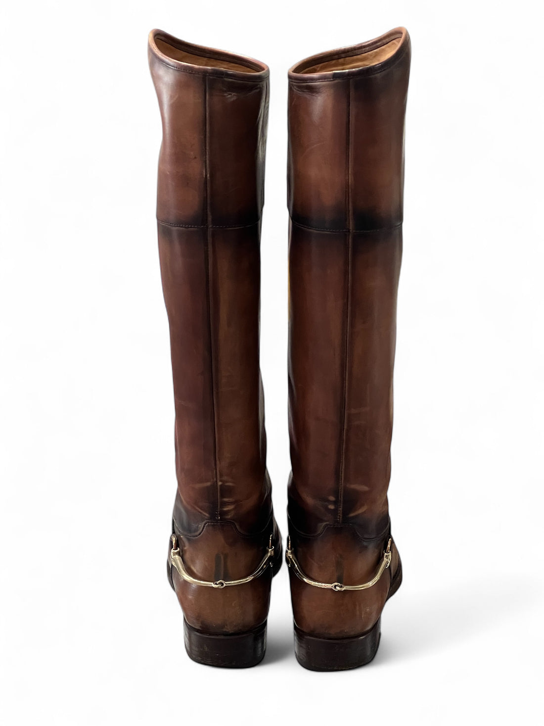 Gucci - Botte hautes avec mors marron T38