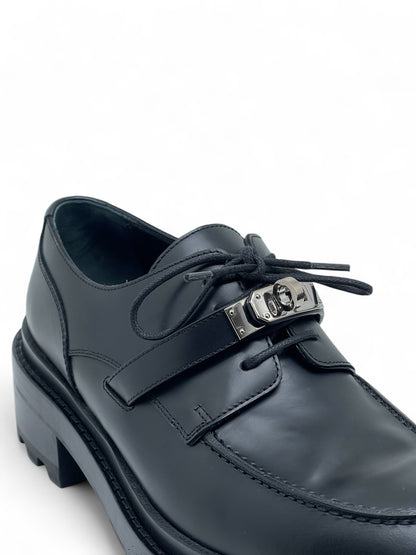 Hermès - Derbies Loyal noir T38,5