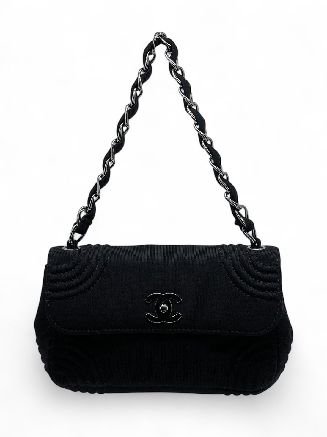Chanel - Sac en jersey noir