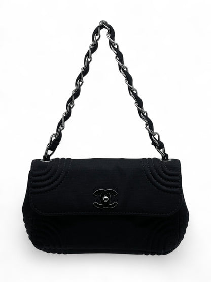 Chanel - Sac en jersey noir