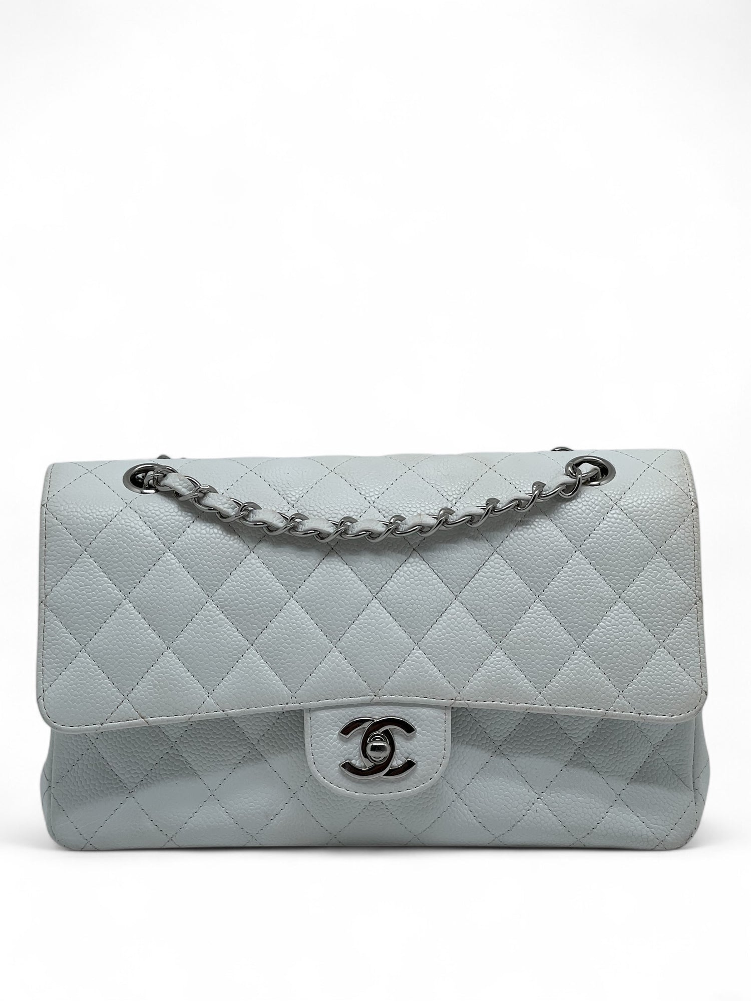 Chanel - Sac Timeless 25 cuir caviar blanc
