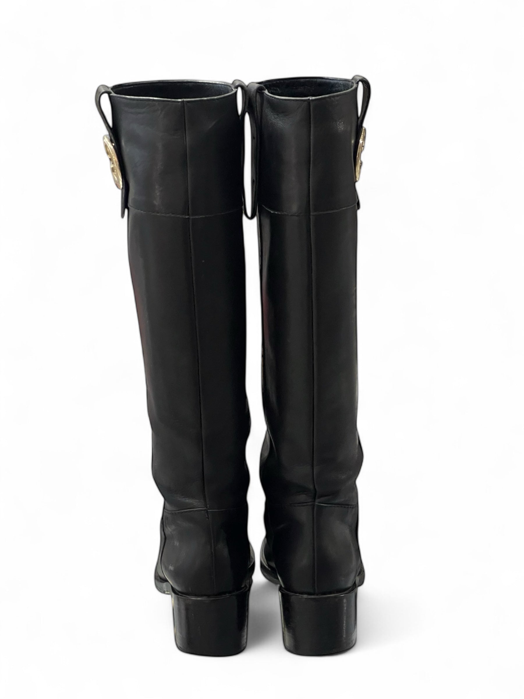 Gucci - Reitstiefel aus Leder Gr. 38,5