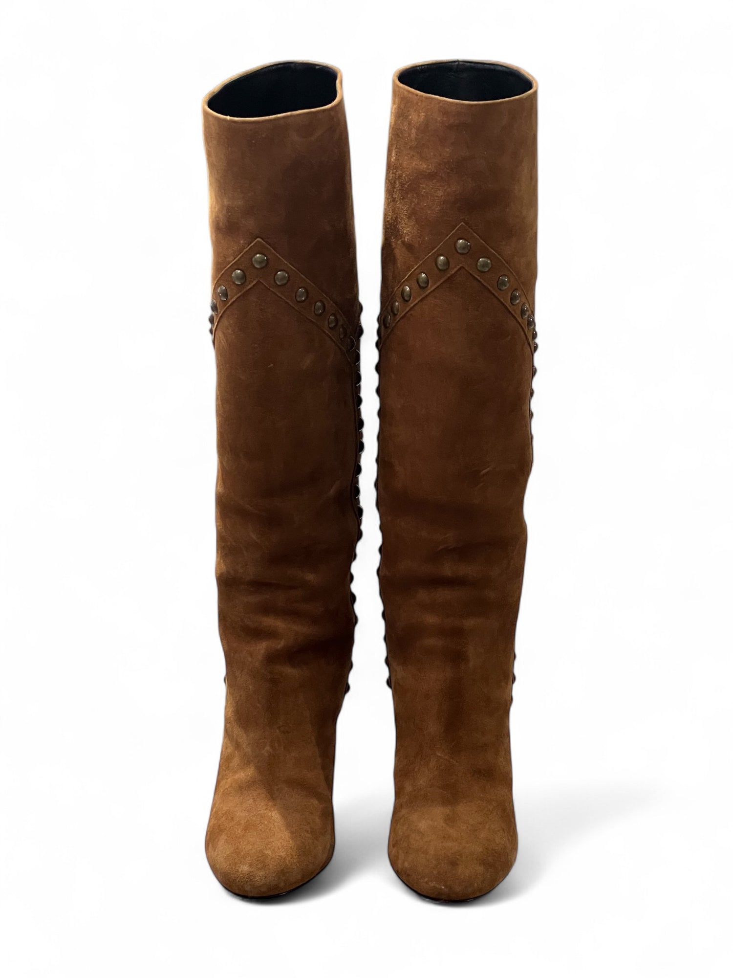 Saint Laurent - Bottes cavalières marron T39