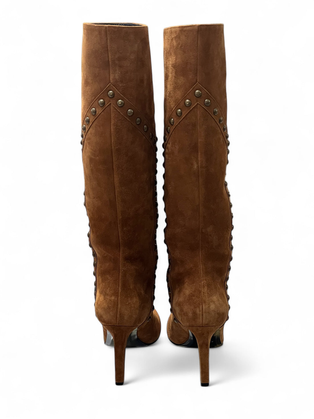 Saint Laurent - Bottes cavalières marron T39