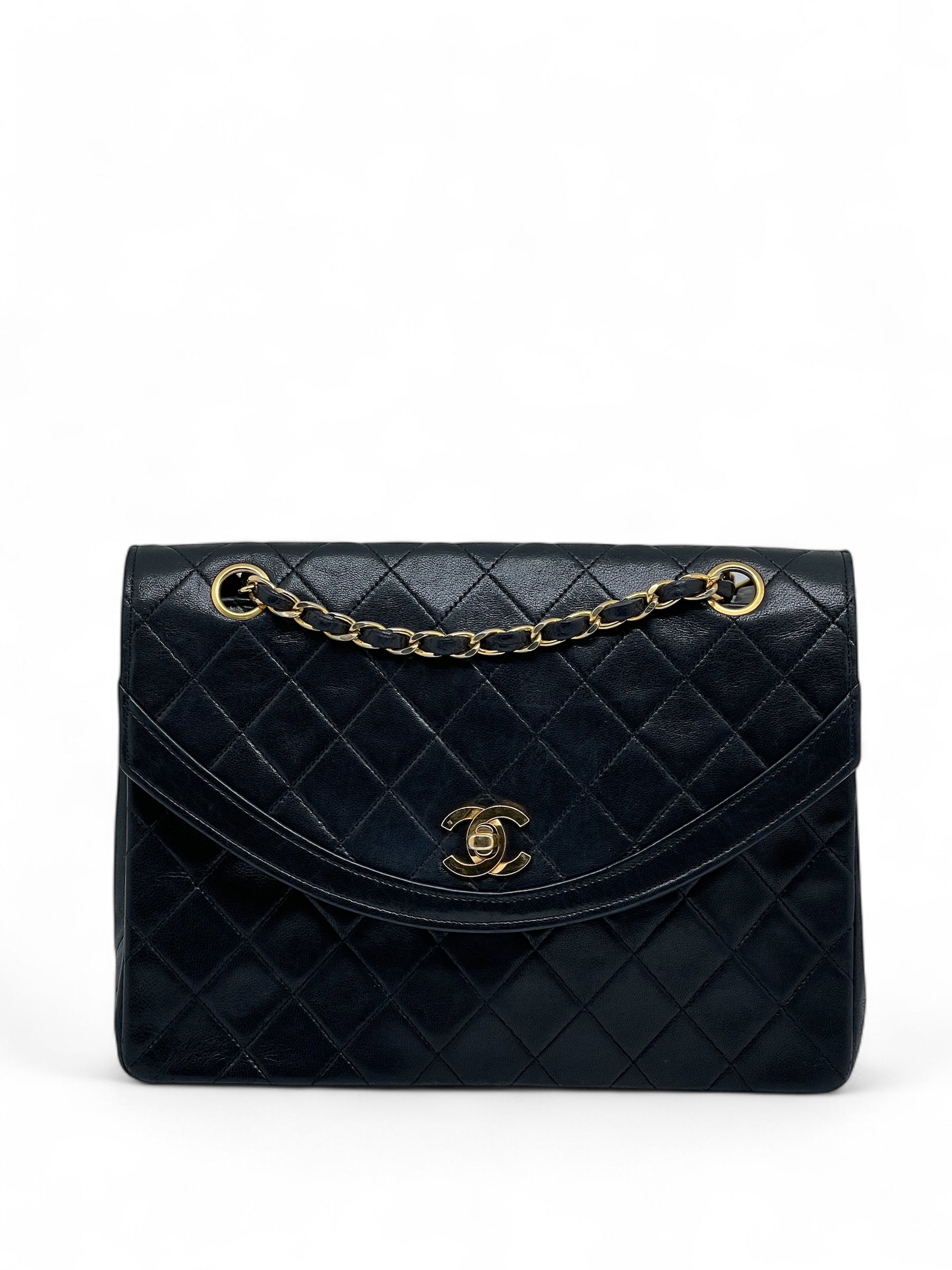 Chanel - Vintage gesteppte schwarze Tasche