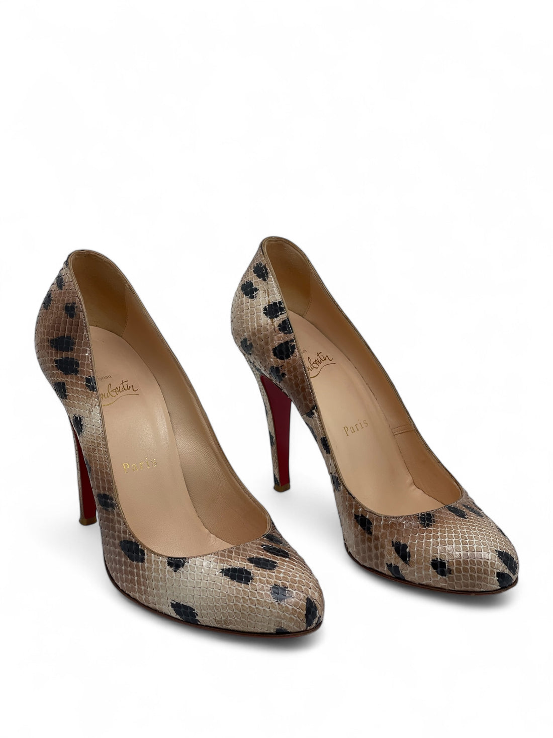 Christian Louboutin - Escarpins en python T39
