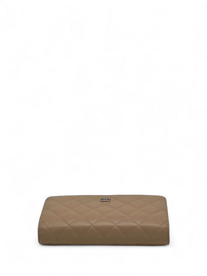 Chanel - Sac Wallet on chain cuir caviar beige