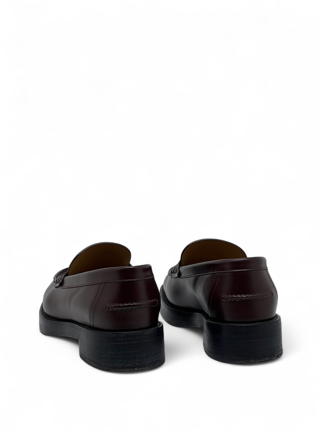 Hermès - Mocassins Hour bordeaux en cuir T.40