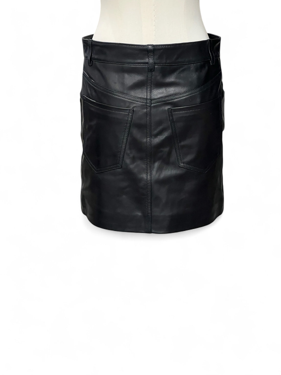 Christian Dior - Jupe noir en cuir T38