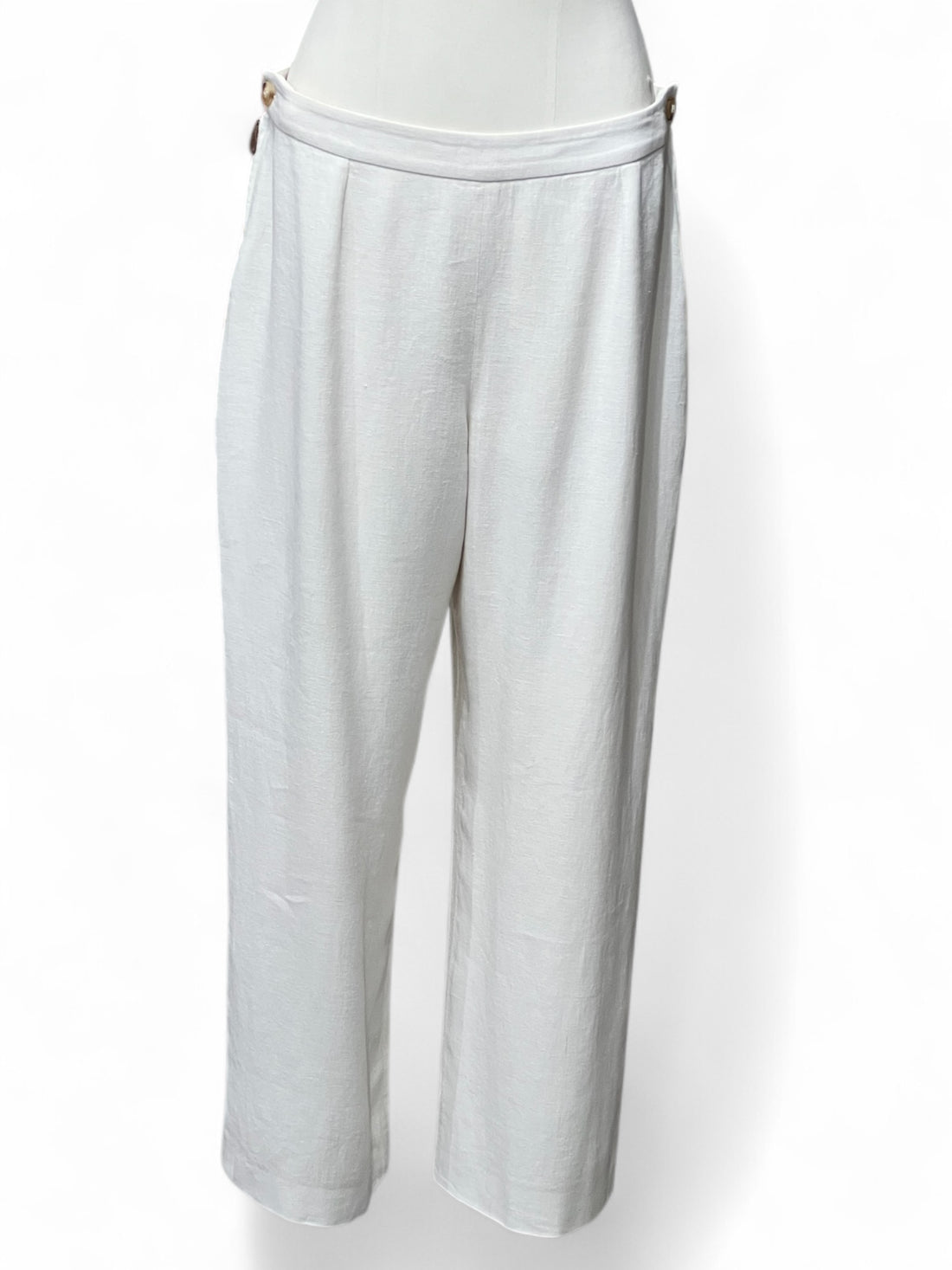 Hermès - Pantalon beige en lin - T42