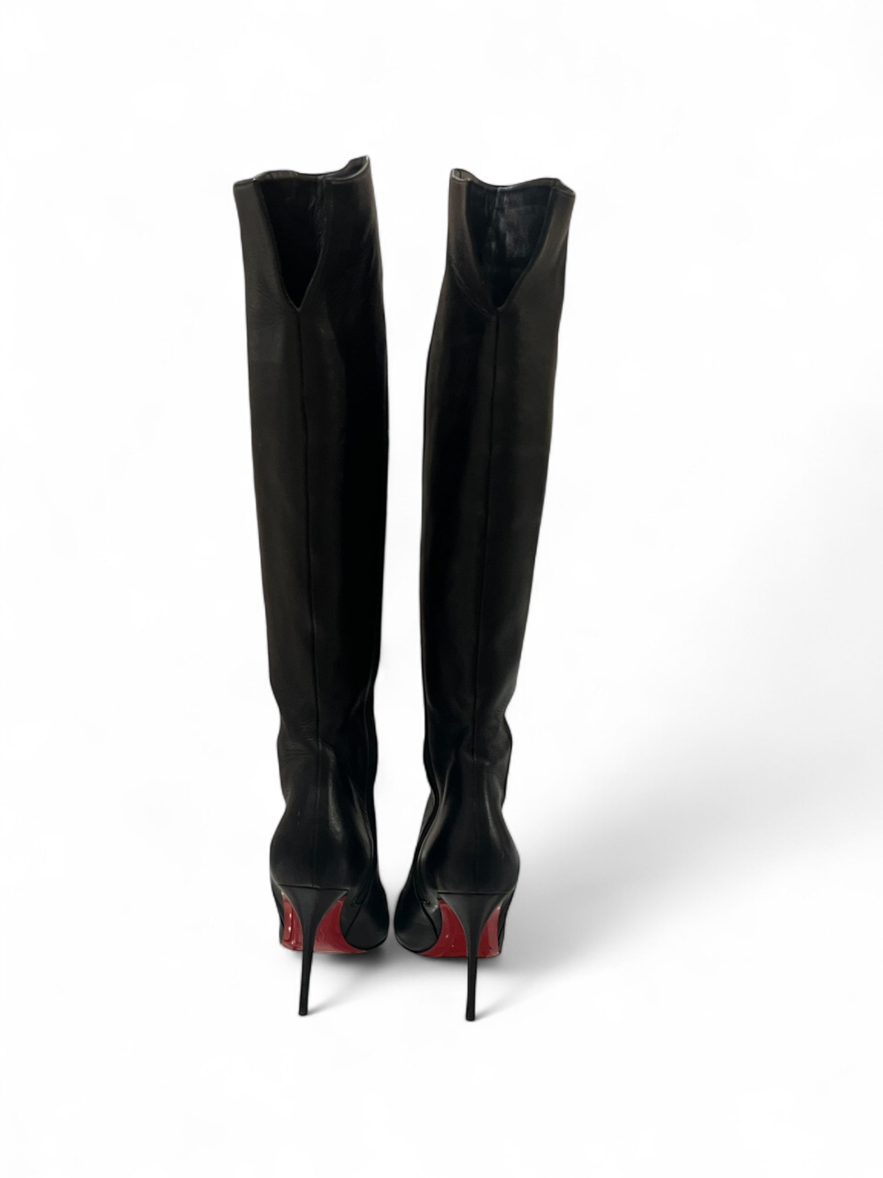 Christian Louboutin -  Bottes cuissardes en cuir T37