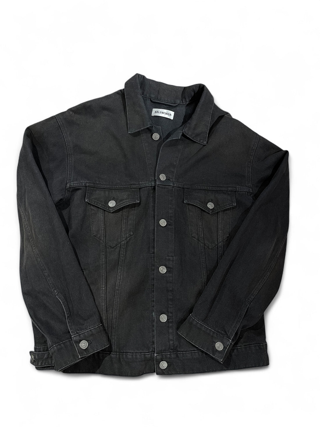 Balenciaga - Veste oversize en jean noir T34 oversized