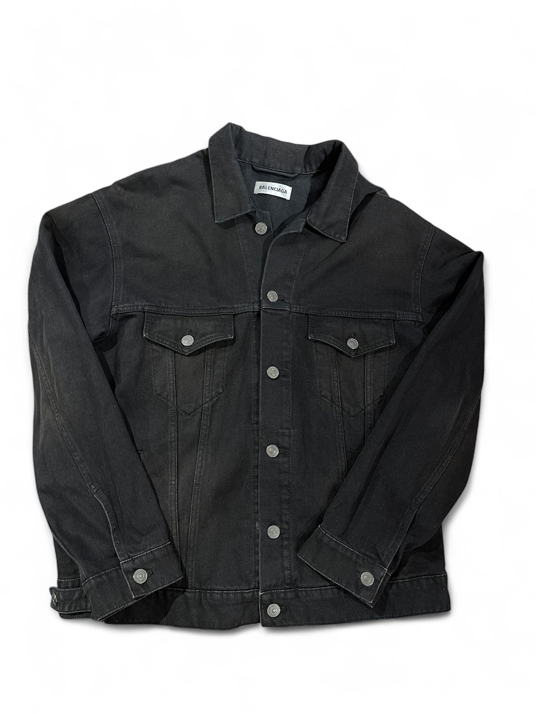 Balenciaga - Giacca oversize in denim nero T34 oversize