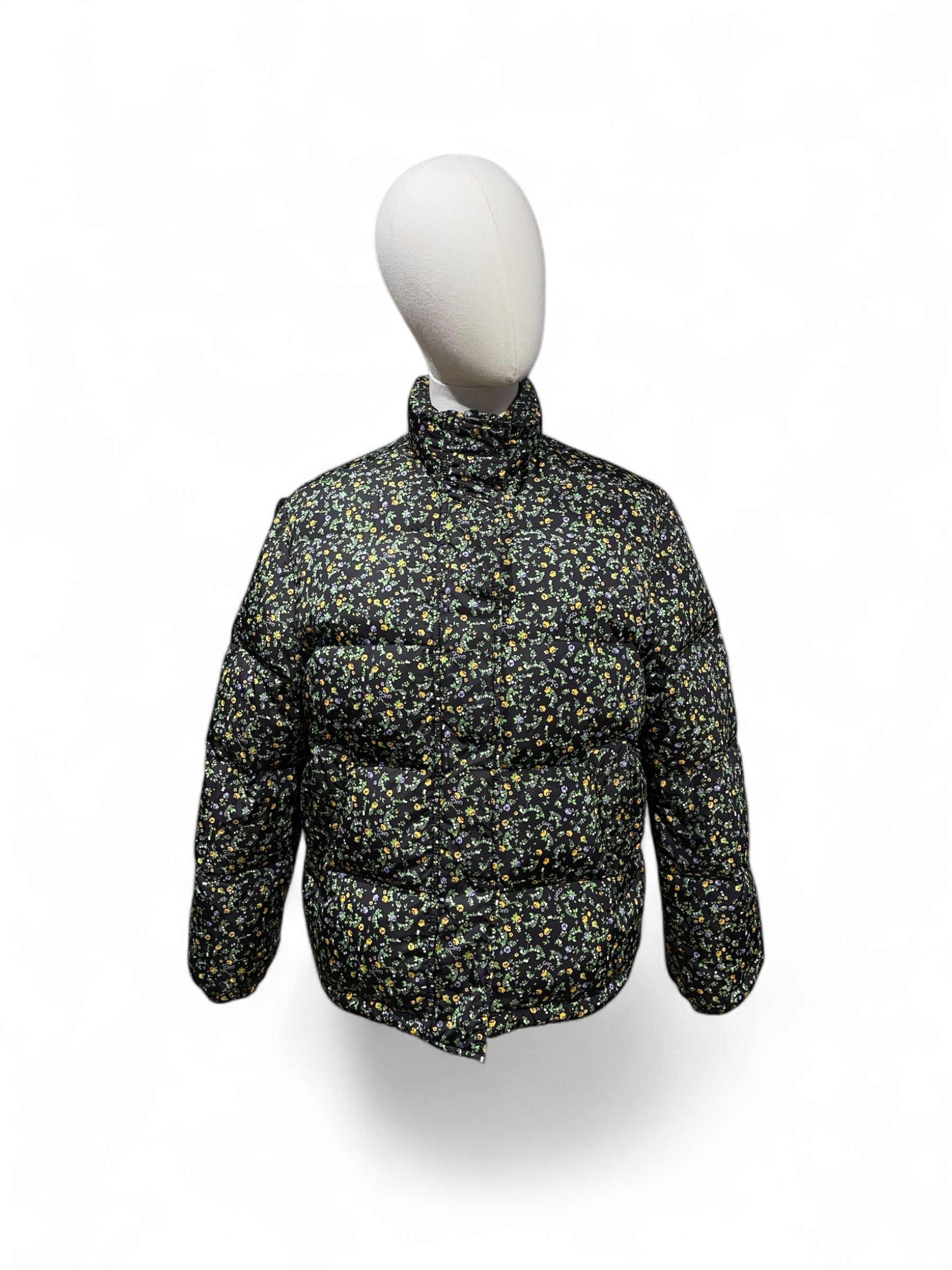 Gucci – Daunenjacke mit Blumen, Größe 36