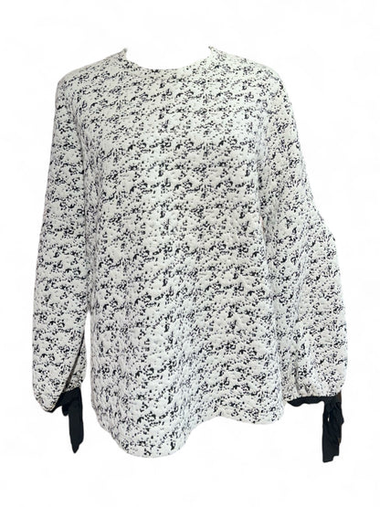 Karl Lagerfeld - Pull noir et blanc à ruban T36