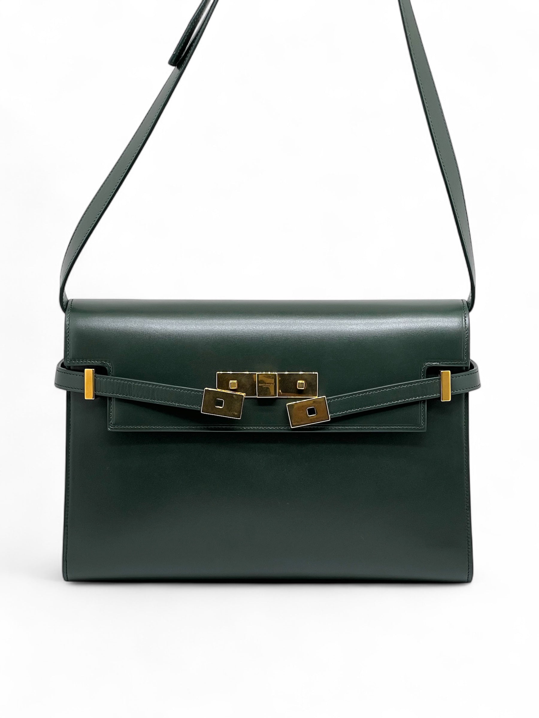 Saint Laurent - Sac à main en cuir Manhattan