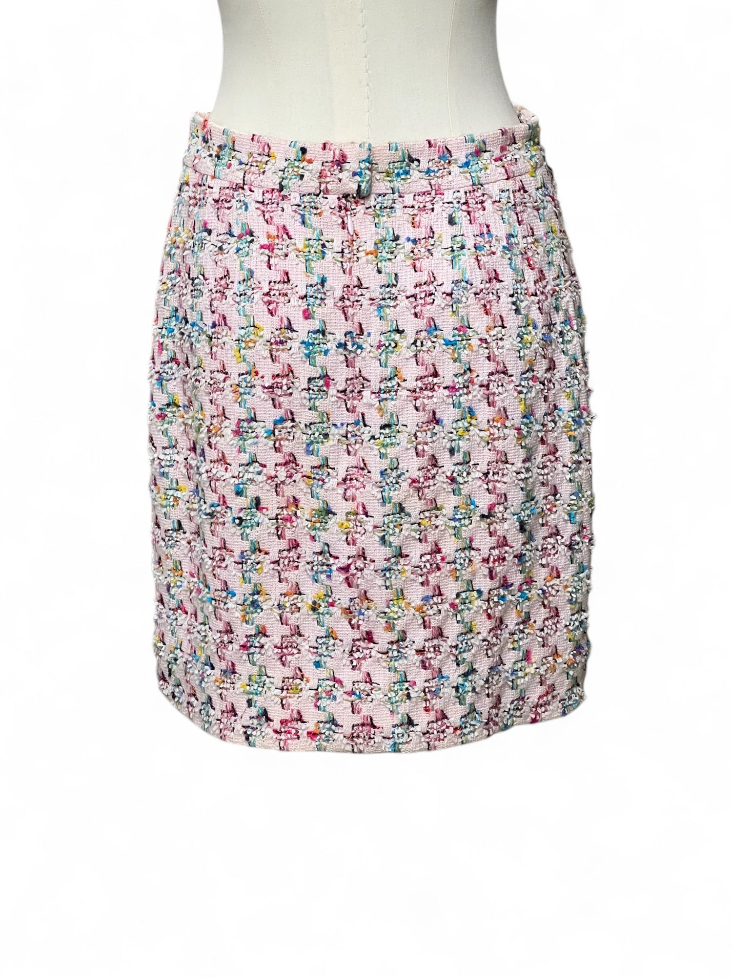 Chanel - Jupe en tweed rose T40