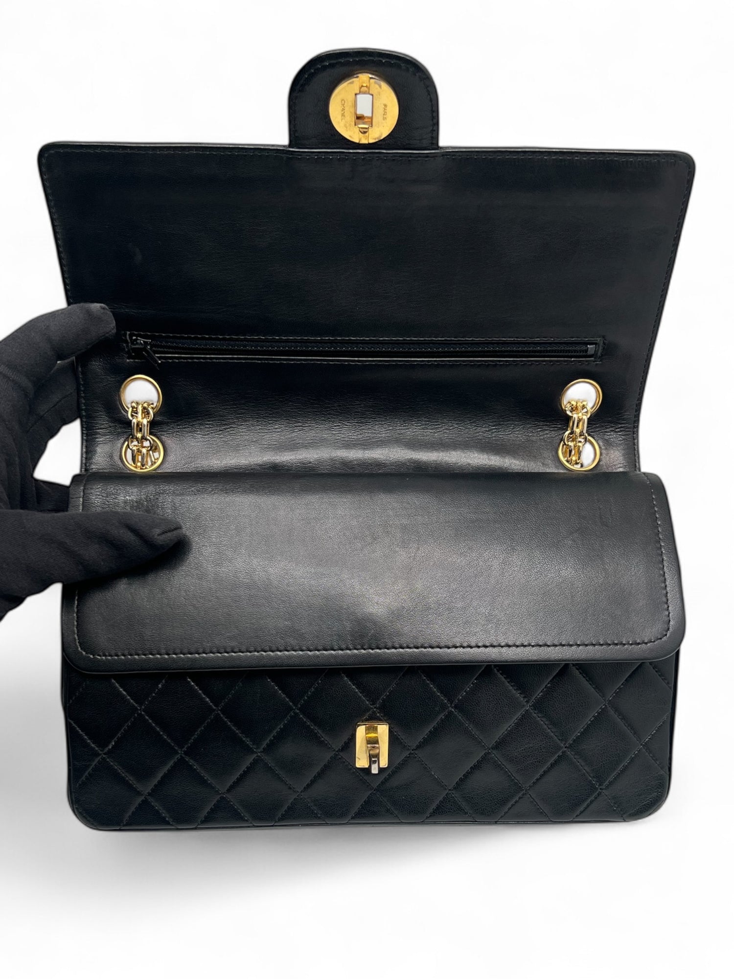 Chanel - Sac double flap chaîne grain de riz