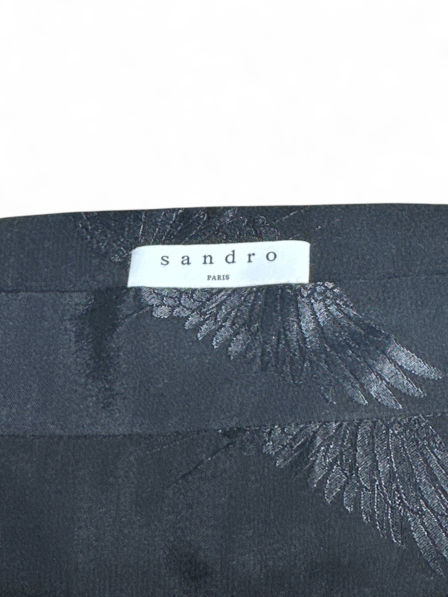 Sandro - Jupe noir à imprimé T36