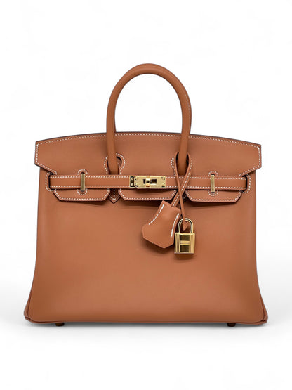 Hermès - Sac Birkin 25 Veau Swift Gold