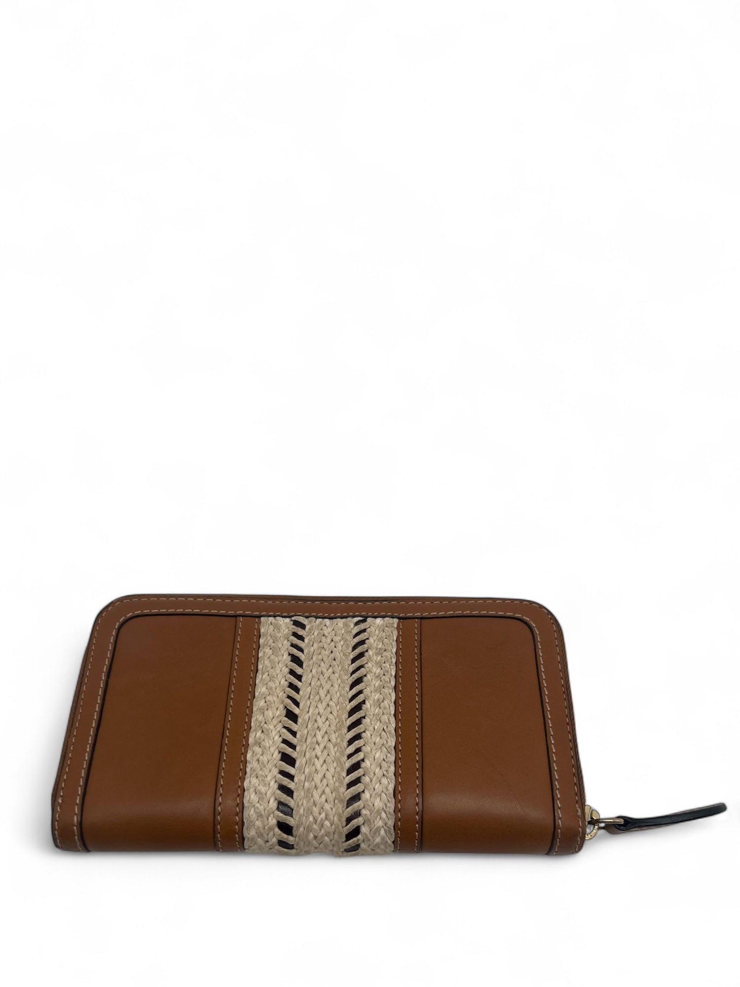 Burberry - Portefeuille à zip en cuir