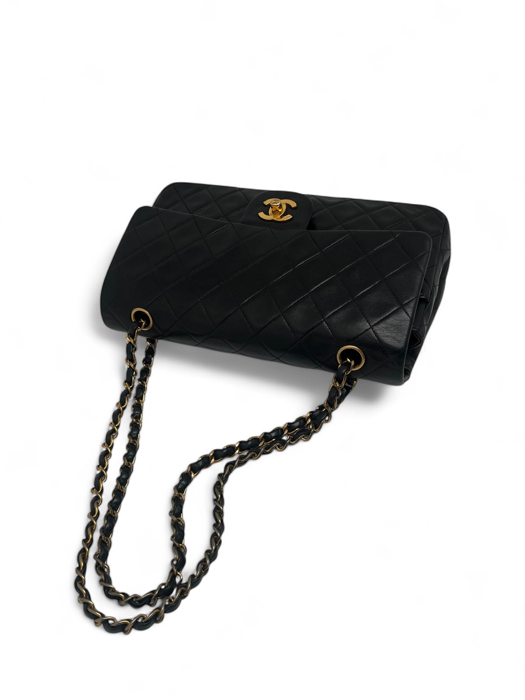 Chanel - Tasche Zeitlos 25 doppelte Klappe schwarz