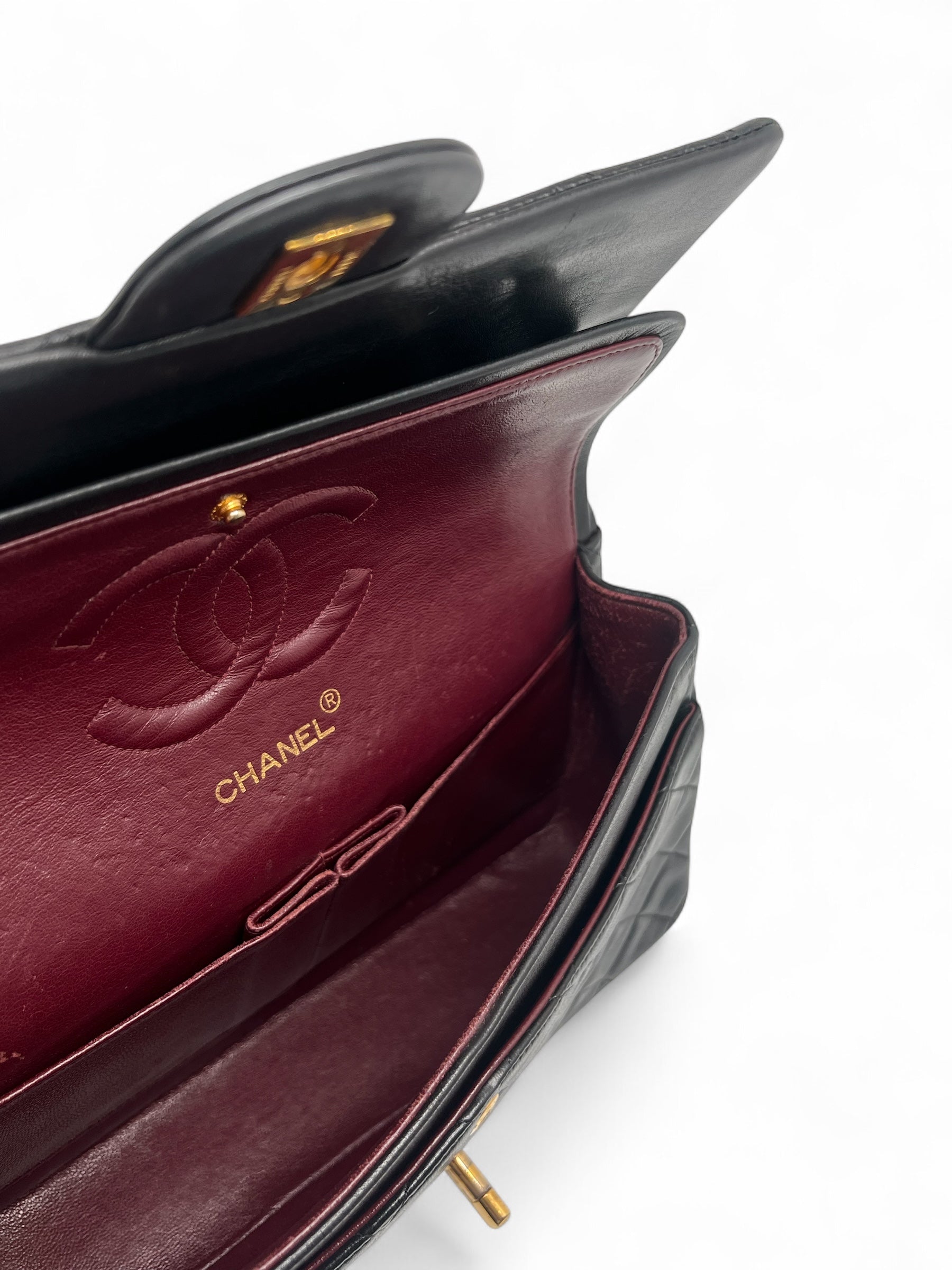 Chanel - Tasche Zeitlos 25 doppelte Klappe schwarz
