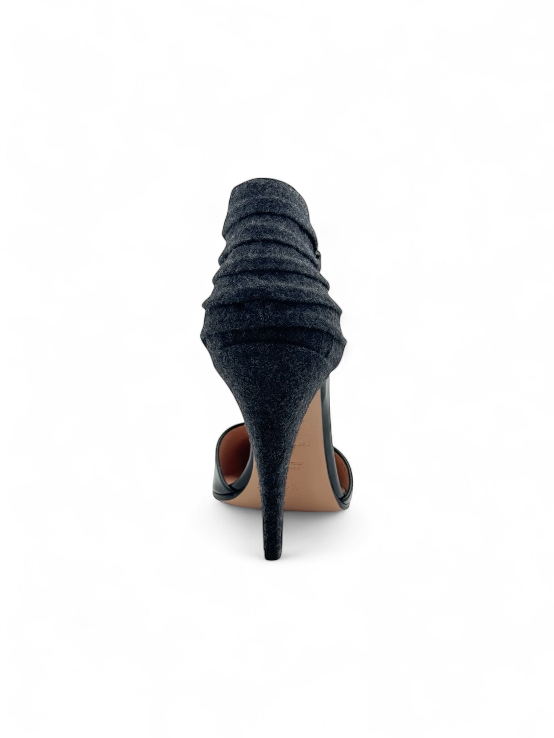Giorgio Armani - Absatzschuhe mit Riemen in Grau und Schwarz Gr. 38,5
