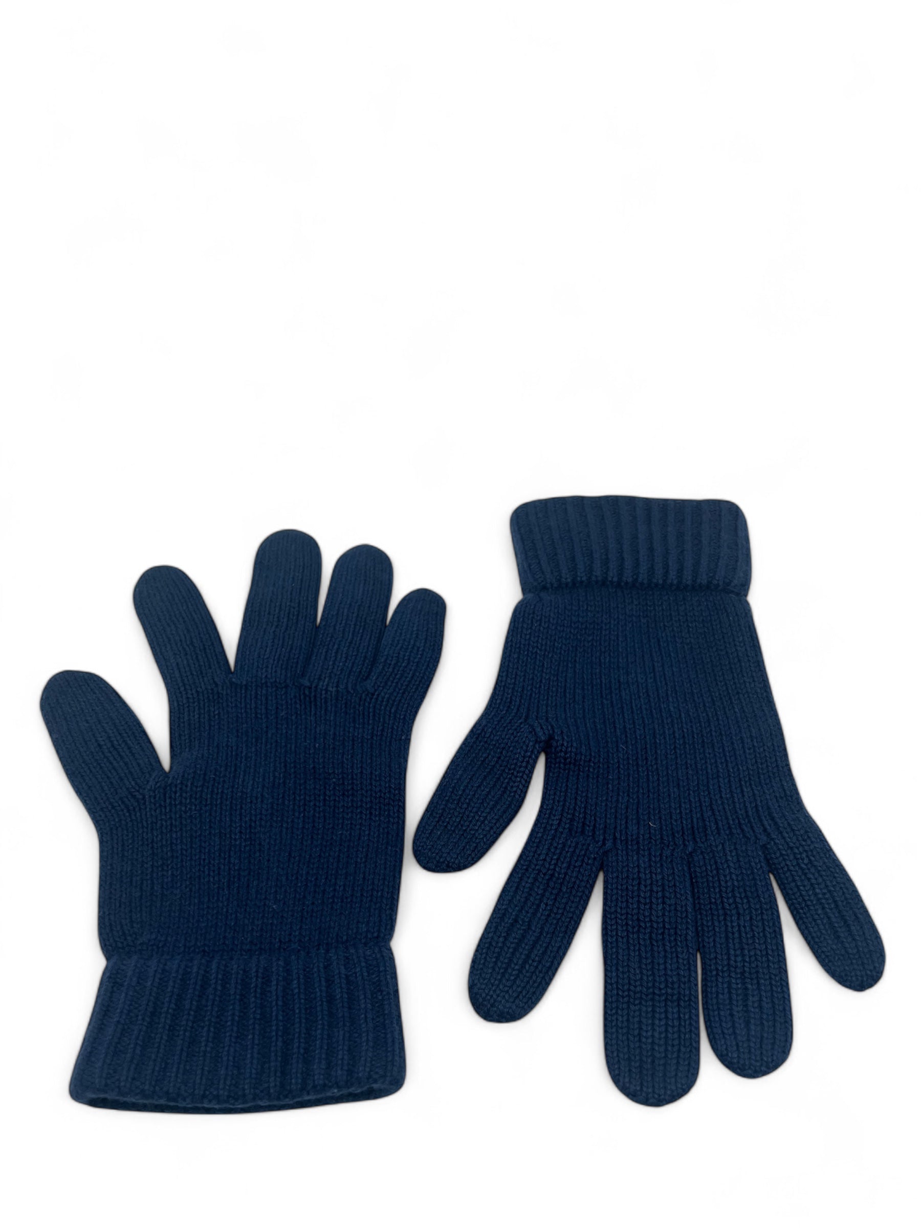 Hermès - Guanti blu navy in cashmere TS da uomo
