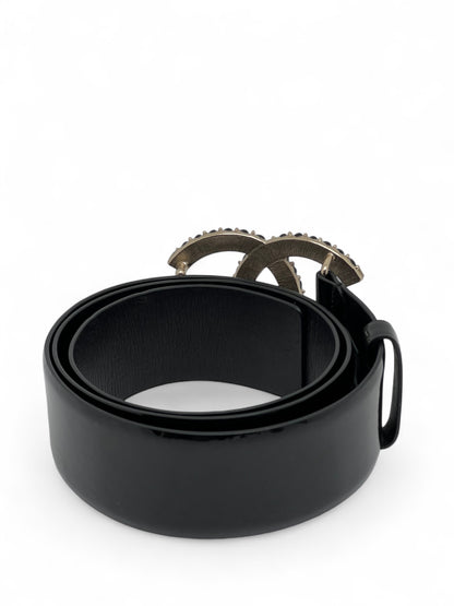 Chanel - Ceinture en cuir verni T.80