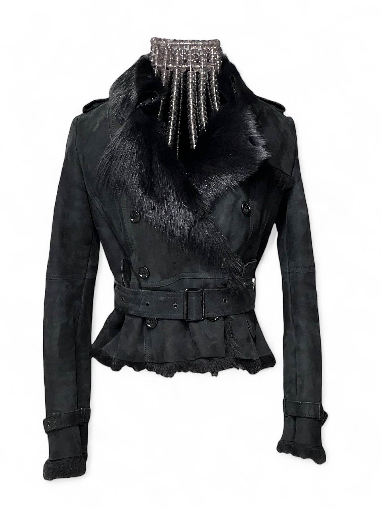 Burberry -  Blouson en mouton T.38