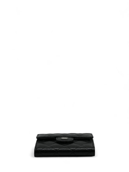 Chanel - Porte-cartes en cuir noir