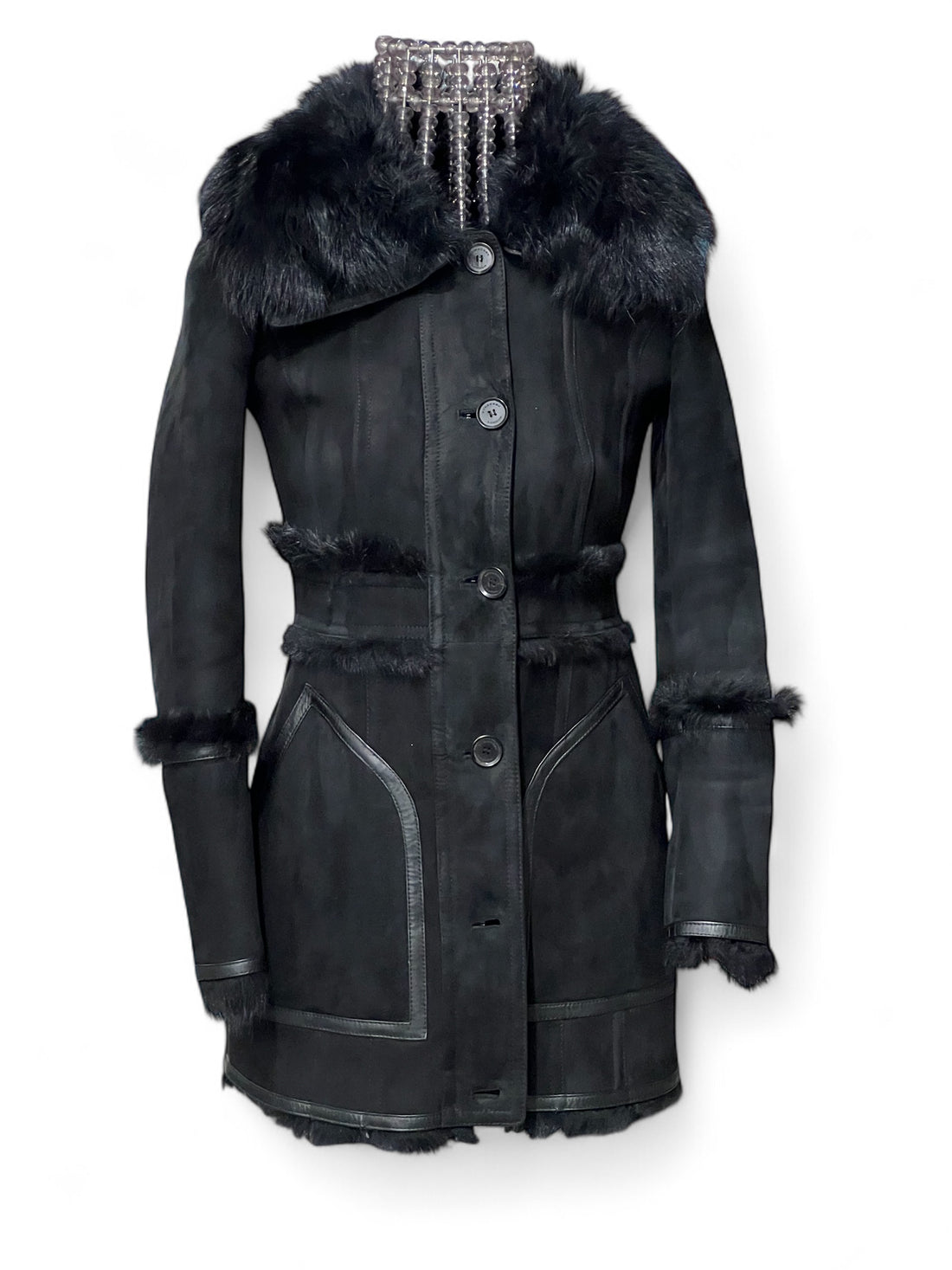 Burberry -  Manteau en agneau de Mongolie T.36
